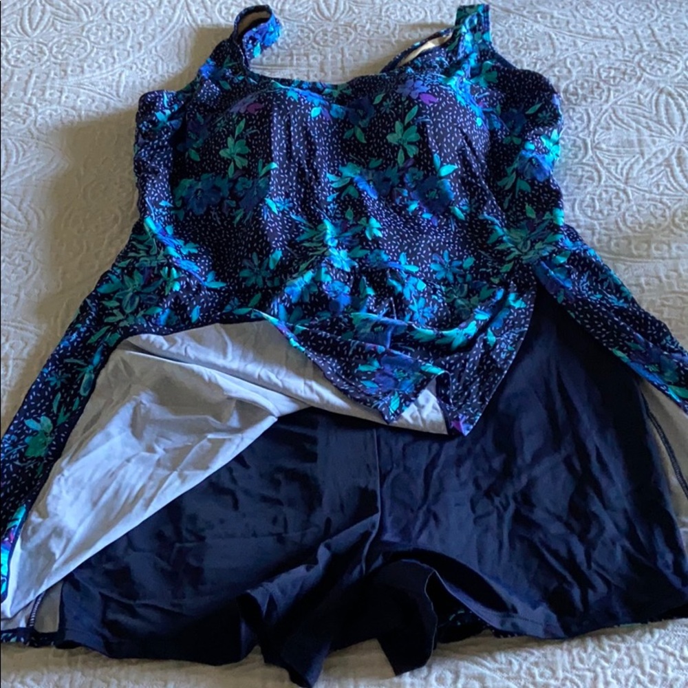 New Navy Floral Swim dress